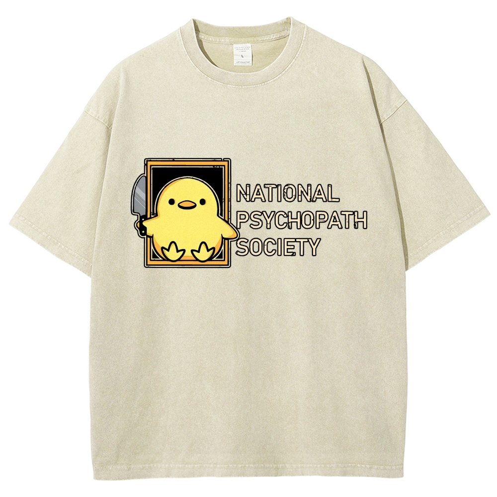 National Psychopath Sociaty Vintage Distressed T-shirt