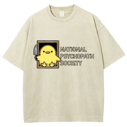 National Psychopath Sociaty Vintage Distressed T-shirt