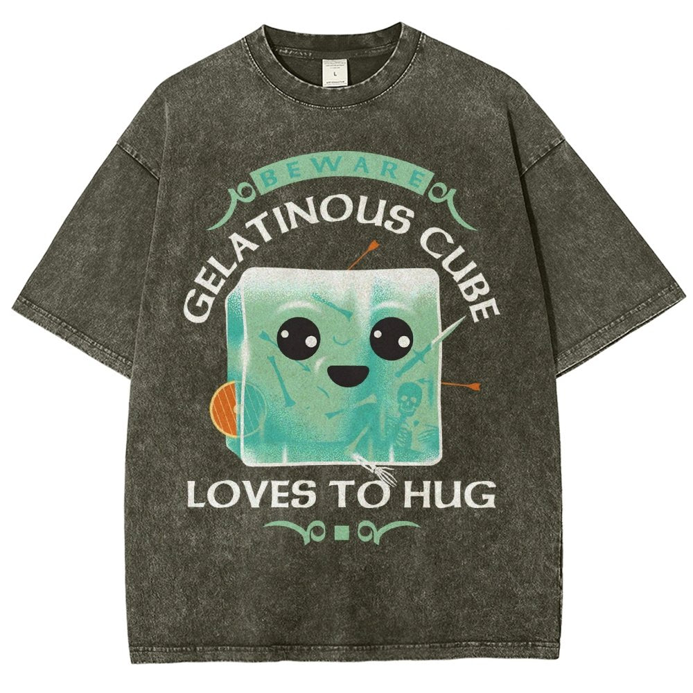 Gelatinous Cube Loves To Hug Vintage Distressed T-shirt