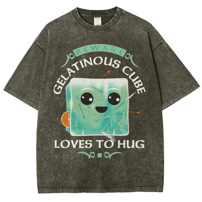 Gelatinous Cube Loves To Hug Vintage Distressed T-shirt