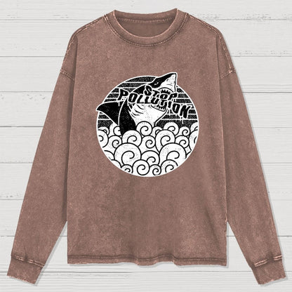Stop pollution Washed Long Sleeve Tee