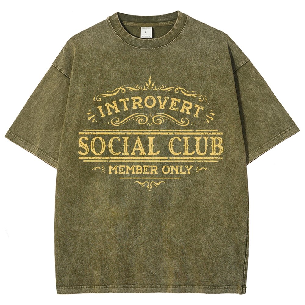 Introvert Social Club Vintage Distressed T-shirt