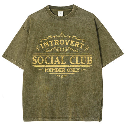 Introvert Social Club Vintage Distressed T-shirt