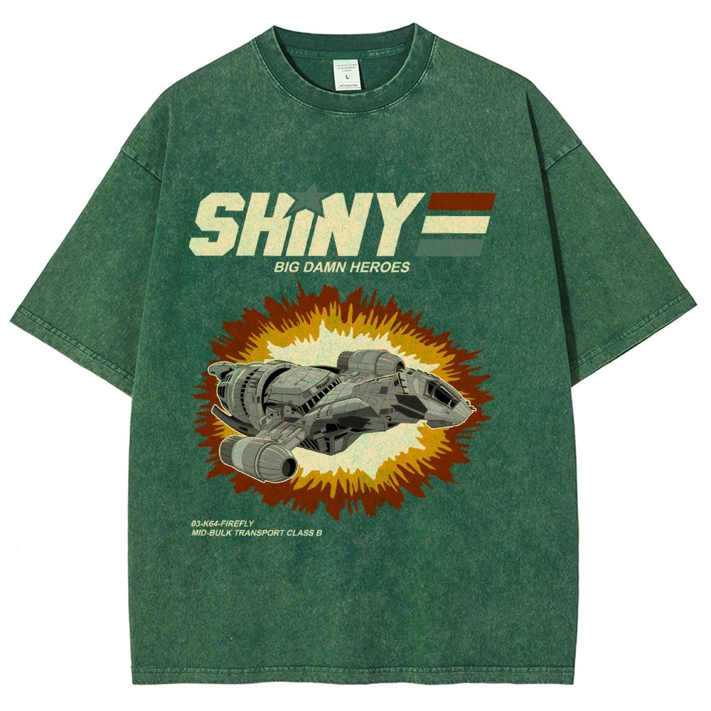 Shiny Heroes Vintage Distressed T-shirt