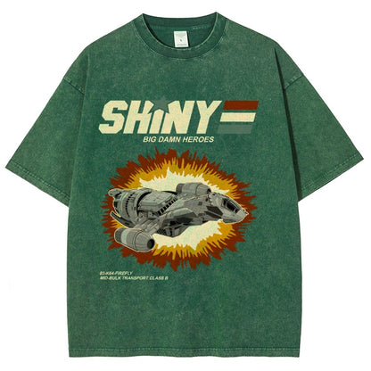Shiny Heroes Vintage Distressed T-shirt