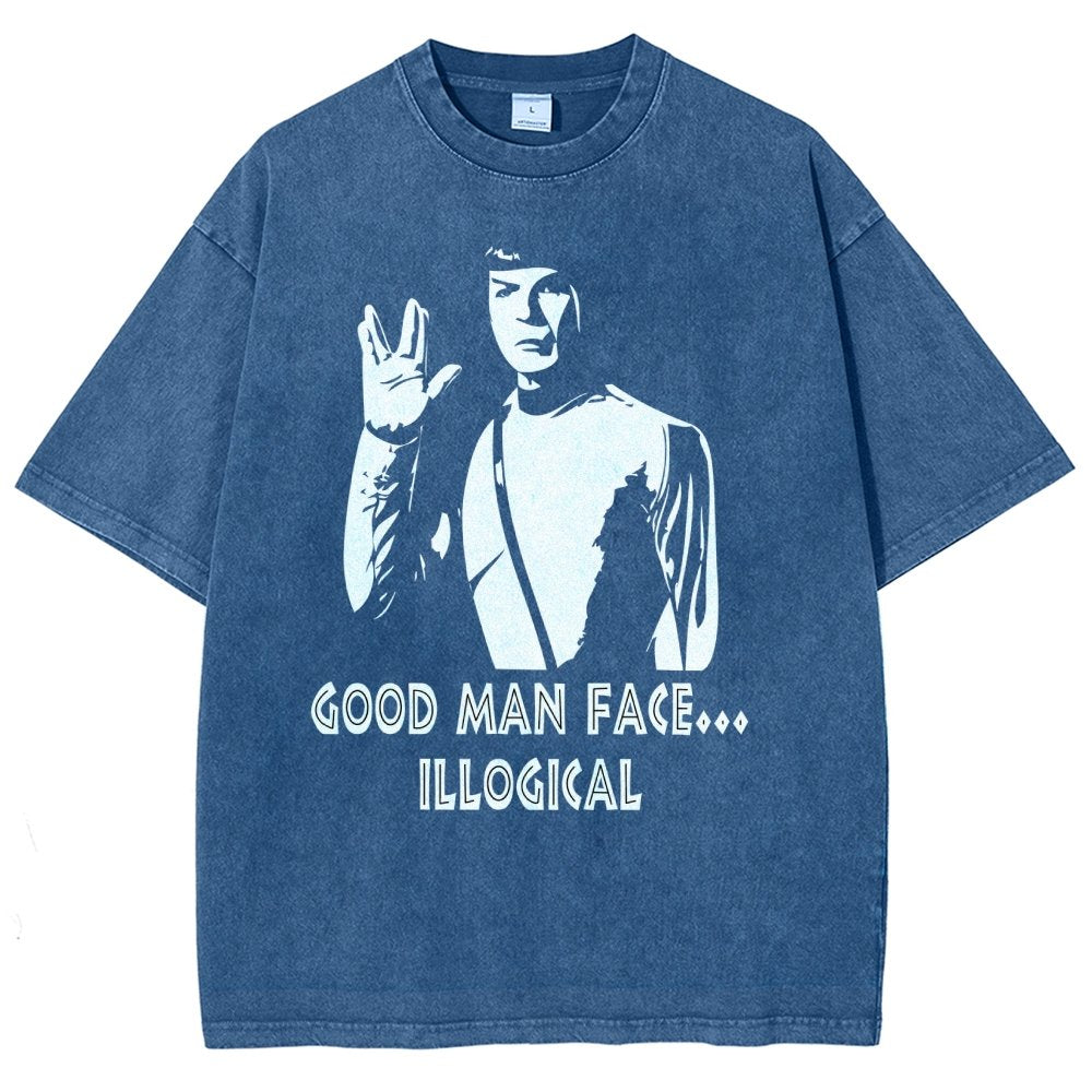 Good man face... illogicalVintage Distressed T-shirt