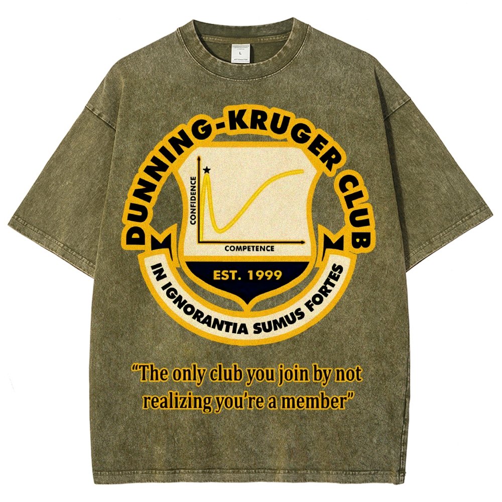 Dunning-Kruger Club Vintage Distressed T-shirt