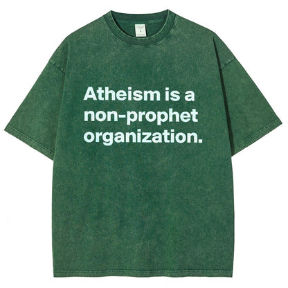 Atheism Is A Non-Prophet Organization Vintage Distressed T-shirt