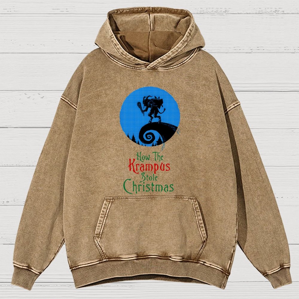 Krampus Vintage Distressed Hoodie