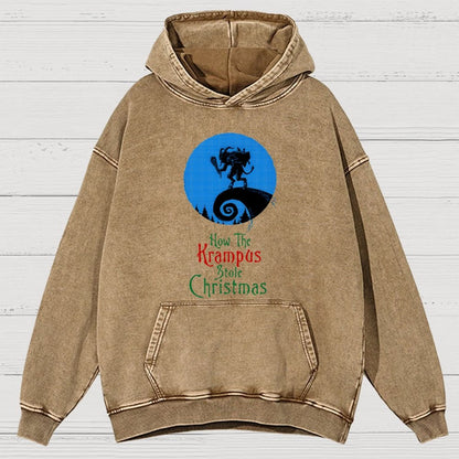 Krampus Vintage Distressed Hoodie