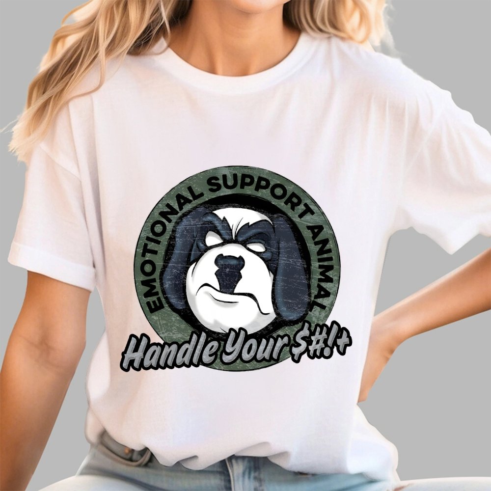 Emotional Support Animal Handle Your $#*!+ Geek T-Shirt