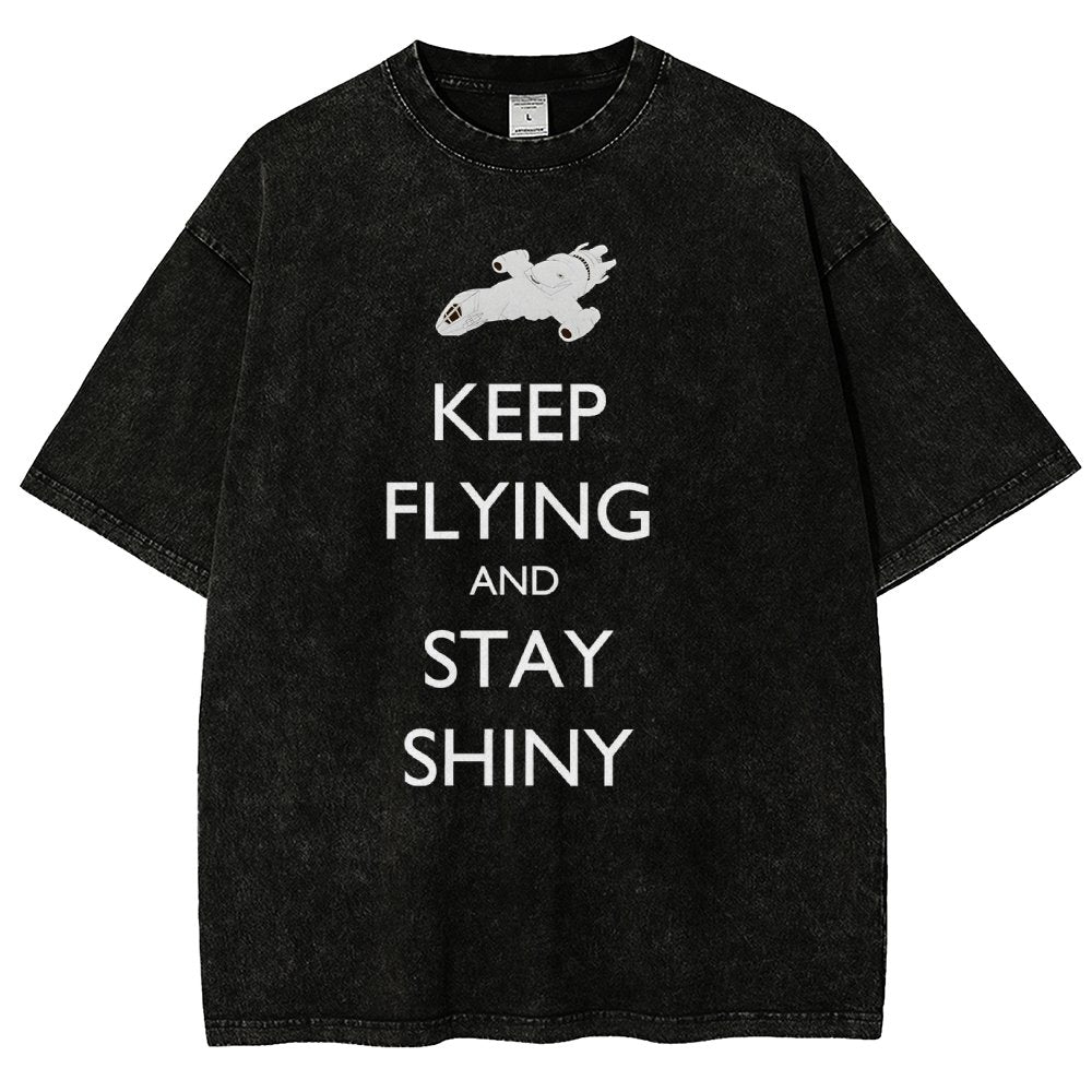 Keep Flying And Stay Shiny Vintage Distressed T-shirt