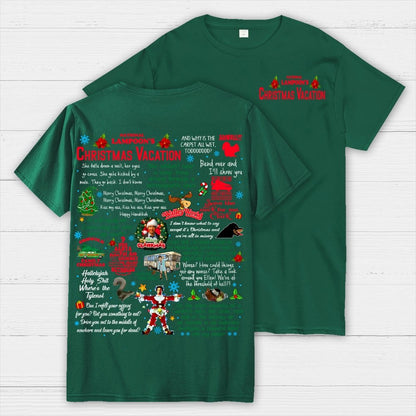 Holiday Vacation Quote Front And Back Printing Geek T-Shirt
