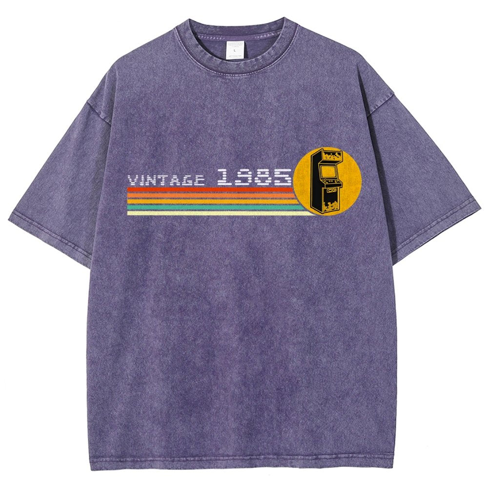 1985 Video Game Vintage Retro Arcade Classically Trained 80s Vintage Distressed T-shirt