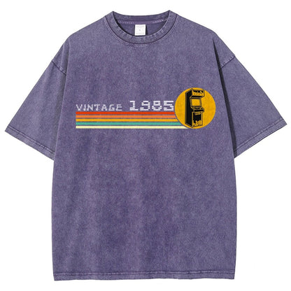 1985 Video Game Vintage Retro Arcade Classically Trained 80s Vintage Distressed T-shirt