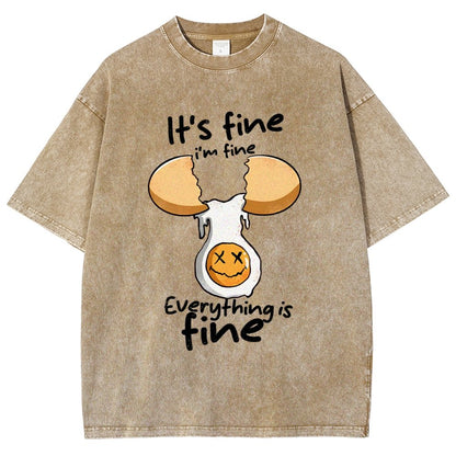 Everything is fine Vintage Distressed T-shirt