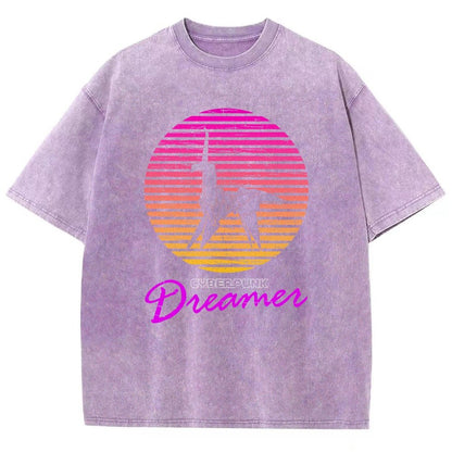 Cyberpunk Dreamer Vintage Distressed T-shirt