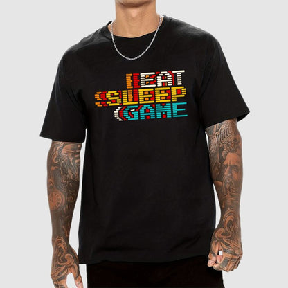 Eat Sleep Game Repeat Geek T-Shirt