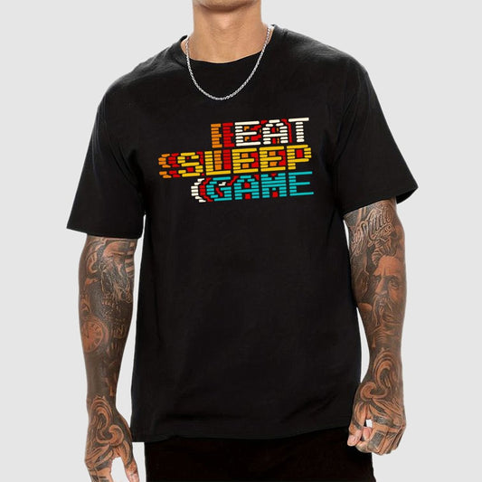 Eat Sleep Game Repeat Geek T-Shirt
