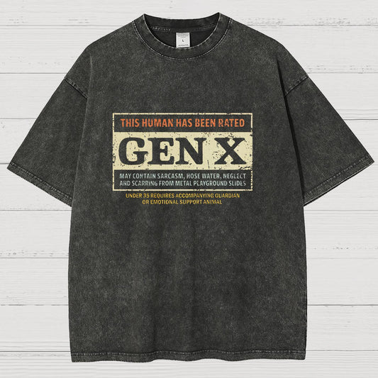 RATED GEN X Vintage Distressed T-shirt