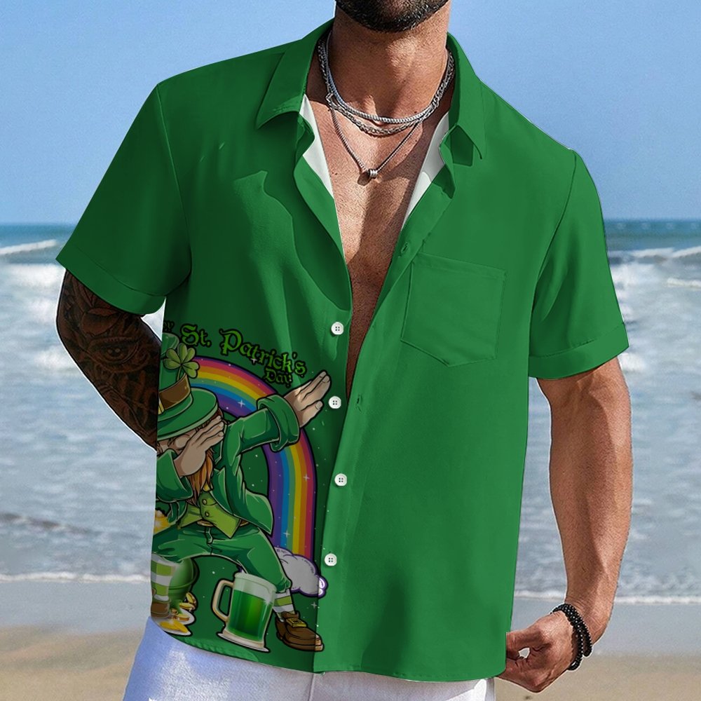 St. Patrick's Day Art Print Geek Hawaiian Shirt