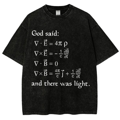 God said Funny math Vintage Distressed T-shirt