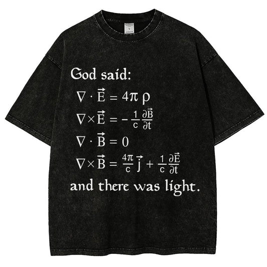 God said Funny math Vintage Distressed T-shirt