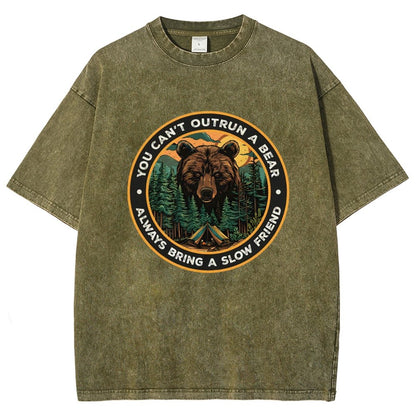 You Can't Outrun A Bear Vintage Distressed T-shirt