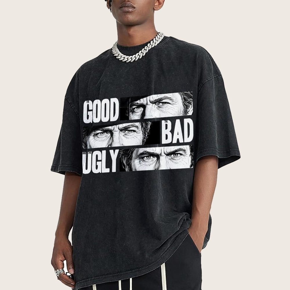 The Good The Bad The Ugly   Vintage Distressed T-shirt