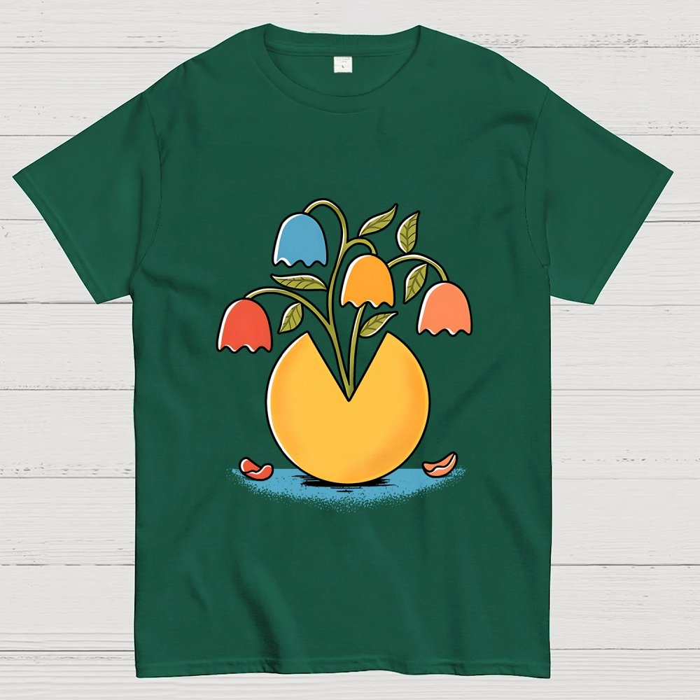 Retro Arcade Flowers Geek T-Shirt