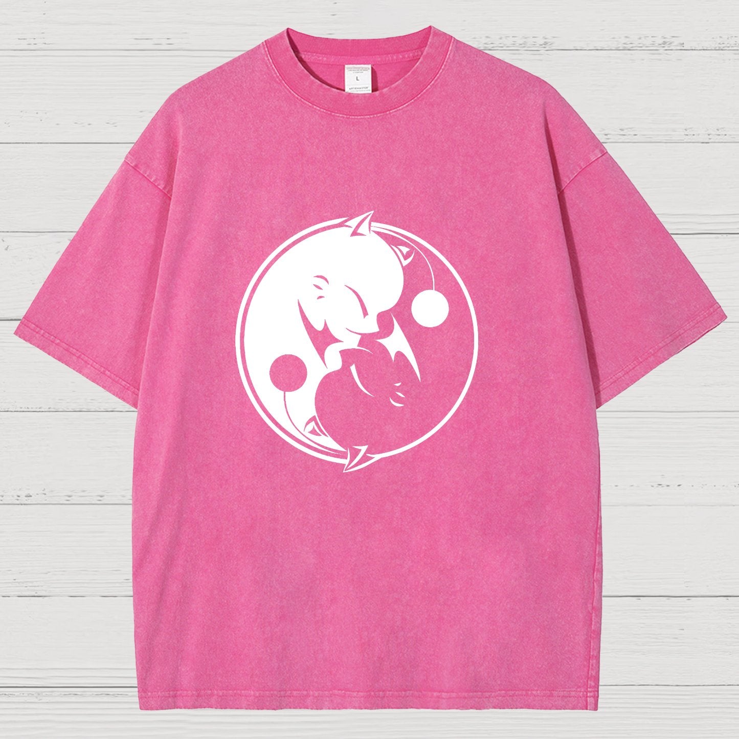 YIN YANG MOG Vintage Distressed T-shirt