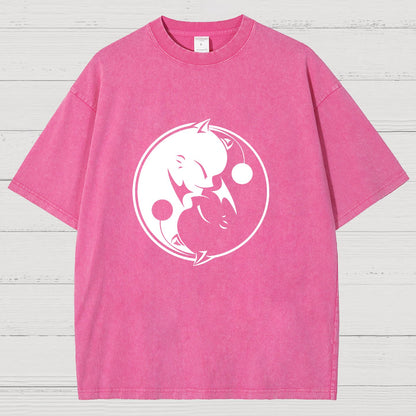 YIN YANG MOG Vintage Distressed T-shirt