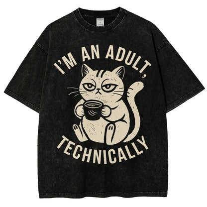 I'm An Adult Technically Vintage Distressed T-shirt