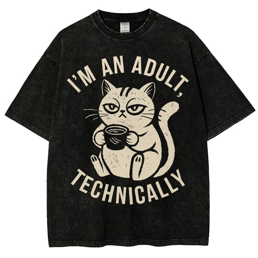I'm An Adult Technically Vintage Distressed T-shirt