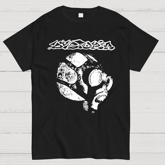 Dystopia - World Gas Mask Back Geek T-Shirt
