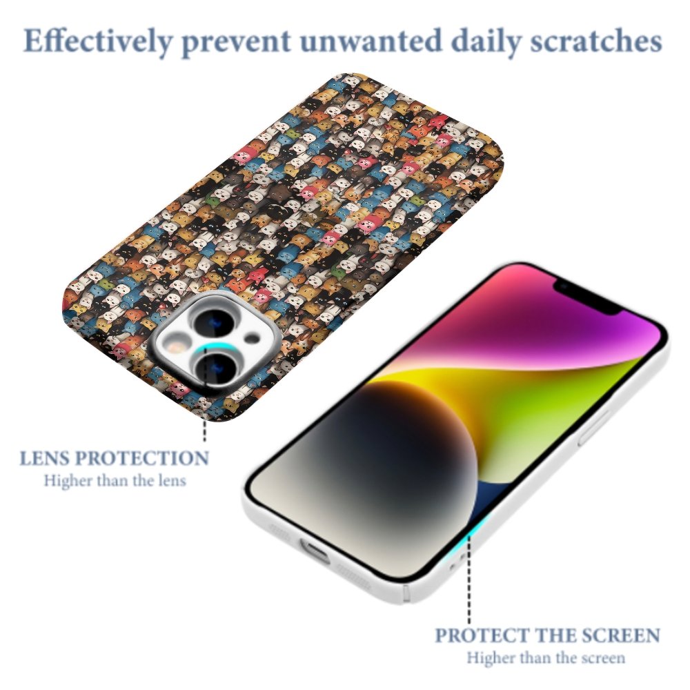 Cat Art Flowers Phone Cases
