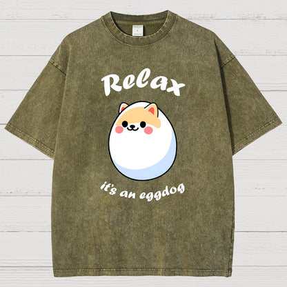 Relax it's an Eggdog Vintage Distressed T-shirt