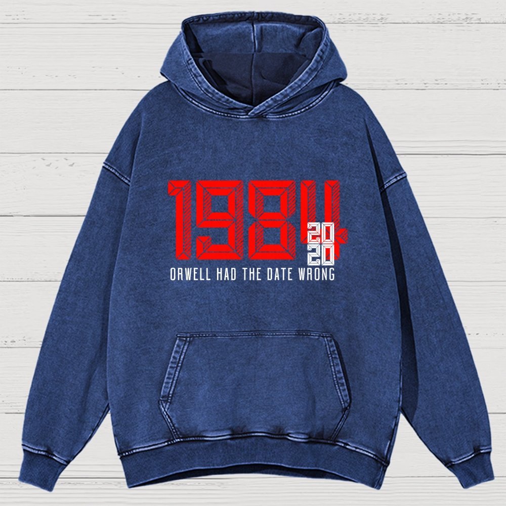 Orwell Got It Wrong Vintage Distressed Hoodie