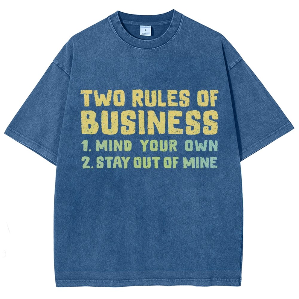 Two Rules of Business Vintage Distressed T-shirt