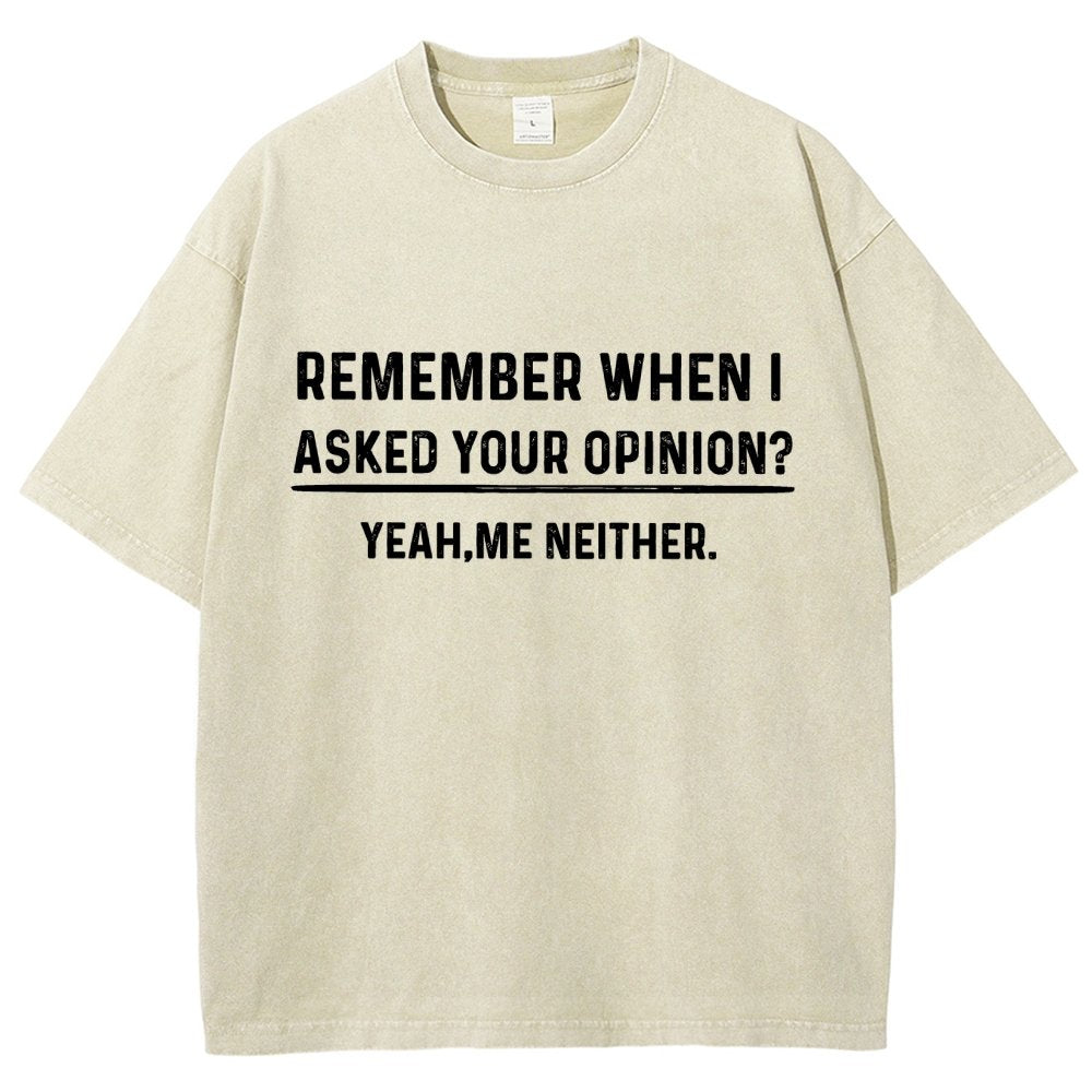 Your Opinion Funny Humor Vintage Distressed T-shirt