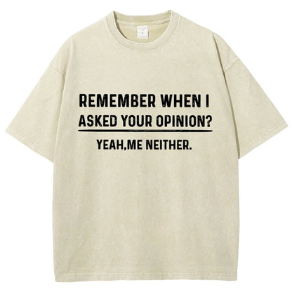 Your Opinion Funny Humor Vintage Distressed T-shirt
