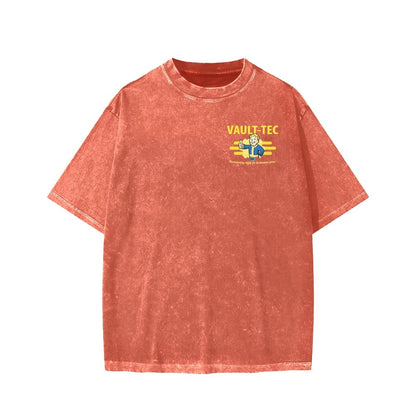 Eternal War Front And Back Printing Washed T-shirt