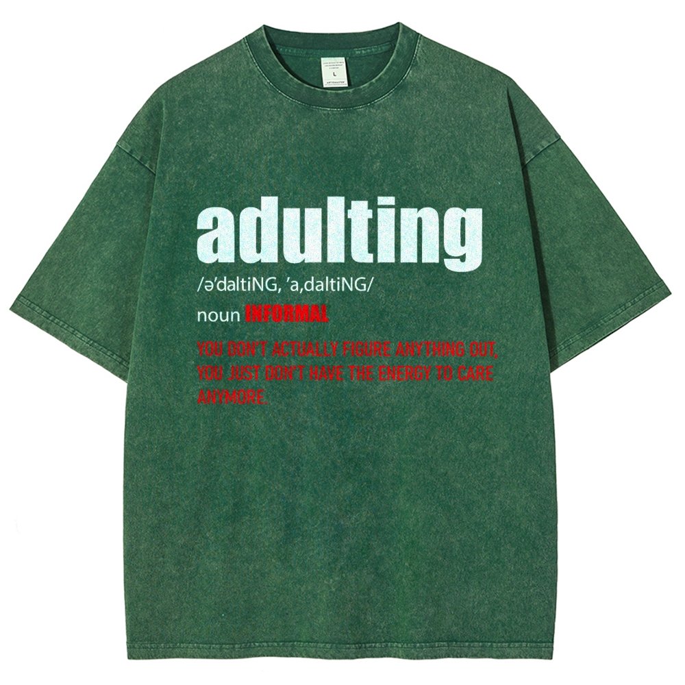 ADULTING Vintage Distressed T-shirt