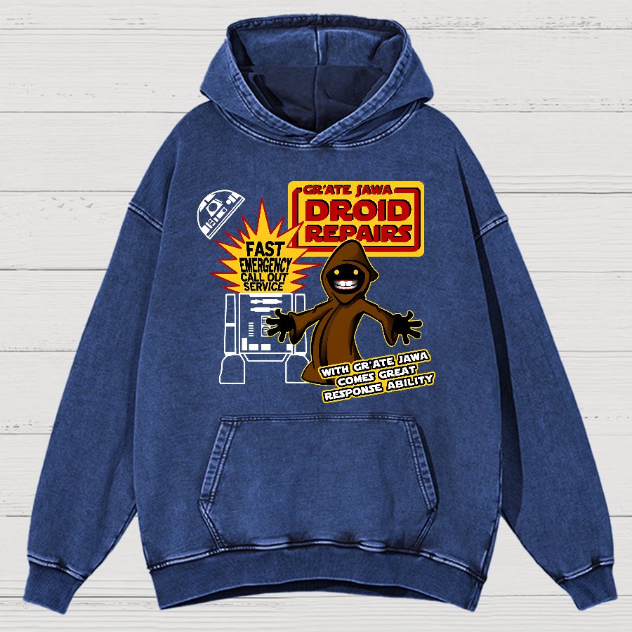 Robot Maintenance Vintage Distressed Hoodie
