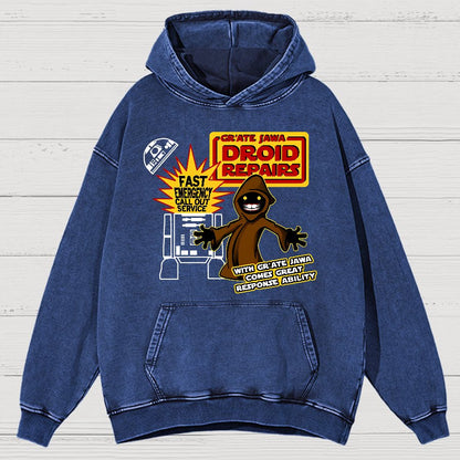 Robot Maintenance Vintage Distressed Hoodie