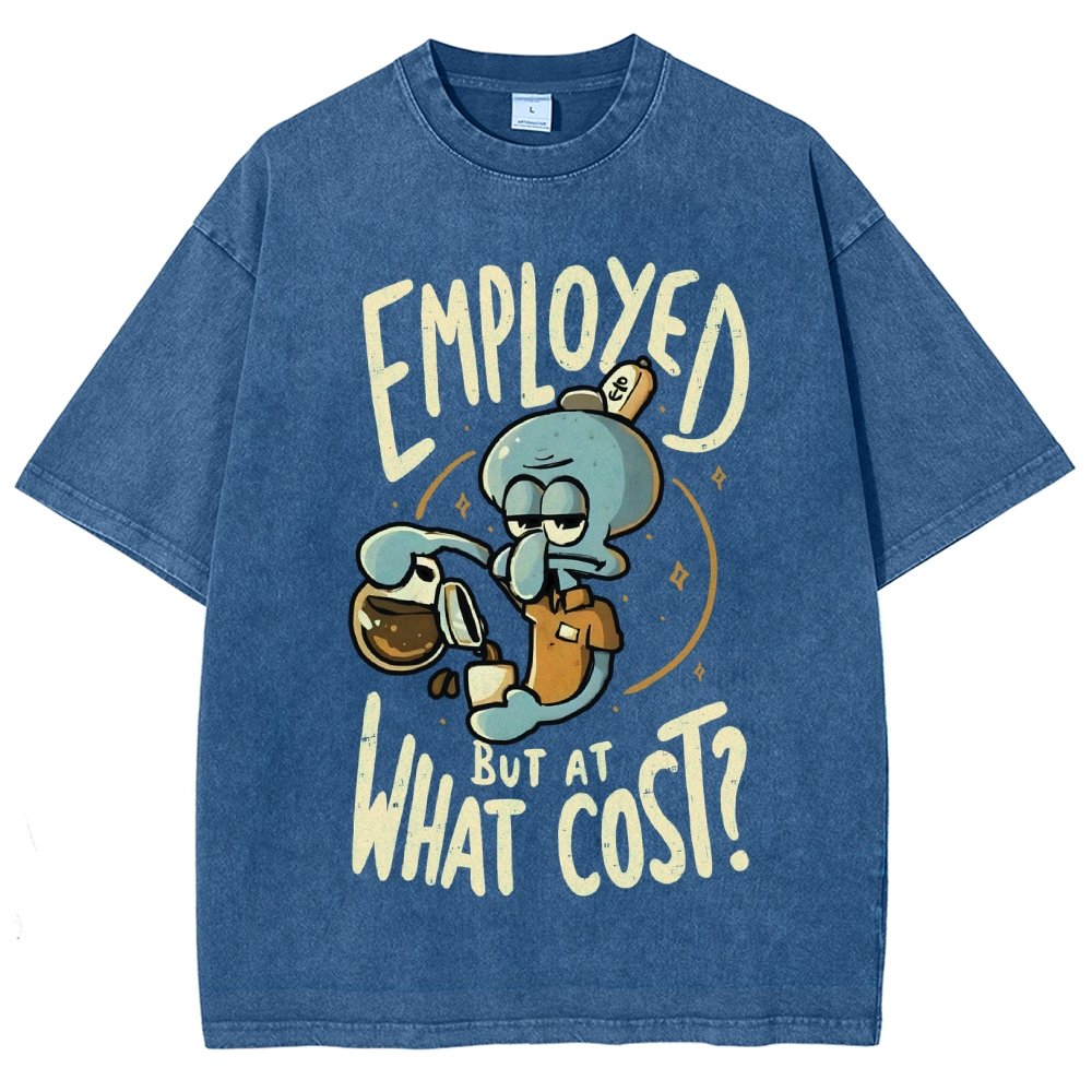 Employed But At What Cost Vintage Distressed T-shirt