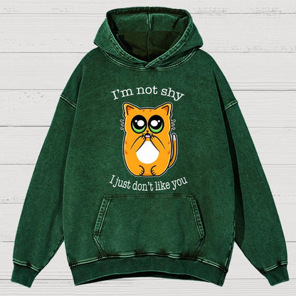 Not Shy Vintage Distressed Hoodie