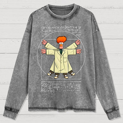 Vitruvian Puppet Washed Long Sleeve Tee
