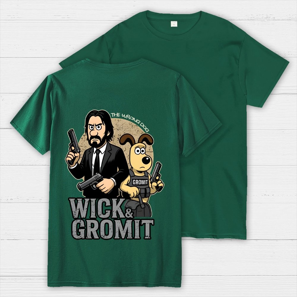 The Wrong Dog  Back Printing Geek T-Shirt