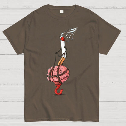 Cigarettes Slave the Brain Geeky T-Shirt